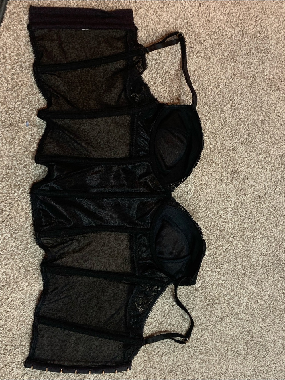 La SENZA Black Lace Bustier Corset Top - Picture 3 of 4